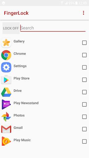 App FingerLock screenshot 1