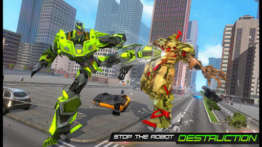 Flying Army Car Transform Robot Shooting Game screenshot 5