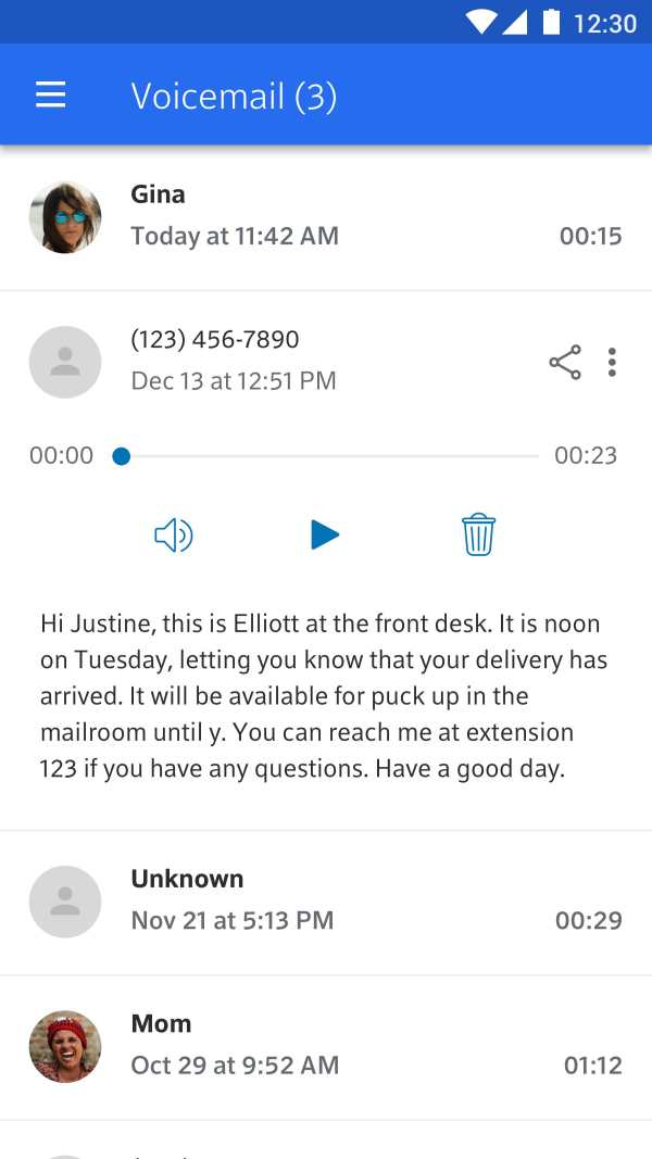 Xfinity Mobile Voicemail screenshot 3