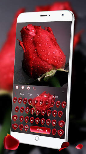 Beautiful Red Rose Keyboard screenshot 2