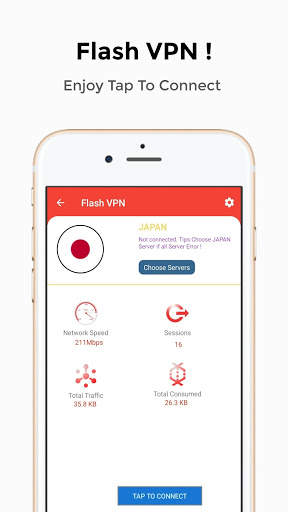 Flash VPN - Free Proxy Server & Secure VPN Service screenshot 5