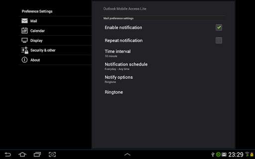 Mobile Access for Outlook Lite screenshot 18