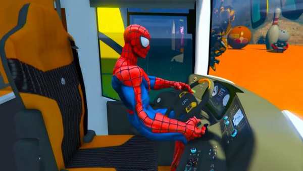 Superhero Big Bus Stunt Simulator : Kids Racing screenshot 5