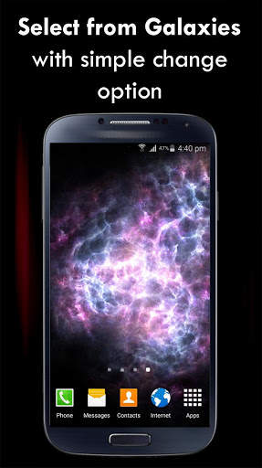 3D Galaxy live Wallpaper screenshot 1