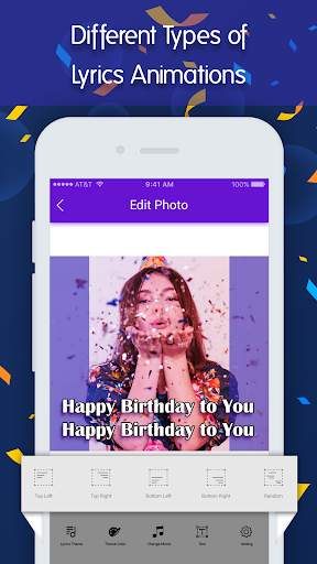 Birthday photo lyrical video maker screenshot 5
