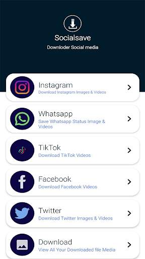 Socialsave - Video Downloader For All Social Media screenshot 1