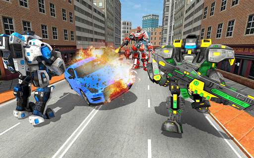Futuristic Car Robot Transformer Rhino Robot Games screenshot 3