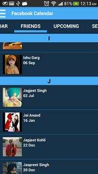 Calendar For Facebook Birthday screenshot 2