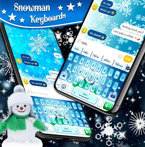 Snowman Keyboard ☃️ Winter Snow Keyboard Theme स्क्रीनशॉट 3