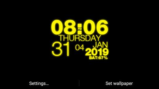 Wallpaper Clock Digi Clock Lwp screenshot 6