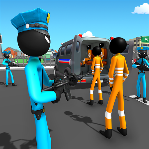 Police Stickman Criminal Plane icon