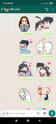ملصقات واتس اب حب متحركة 2021 💕 WaStickerApps 3 تصوير الشاشة