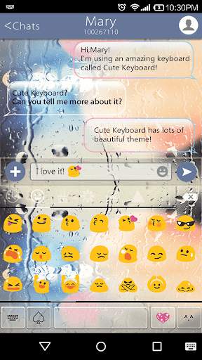 Free Glass Emoji Keyboard Skin screenshot 2