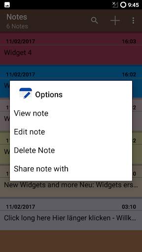 Notes app Android 4 تصوير الشاشة