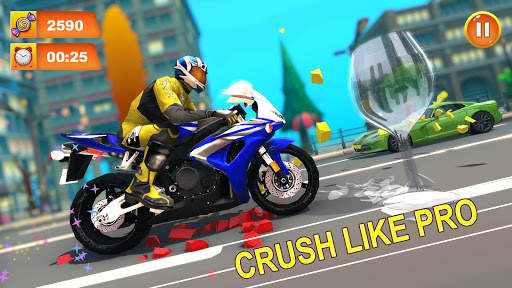 Monster Bike Game Crush: Bike Crushing Games screenshot 1