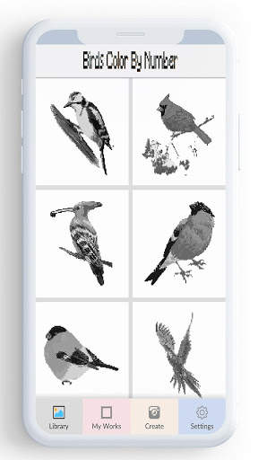 Birds Color By Number, pixel bird coloring स्क्रीनशॉट 2
