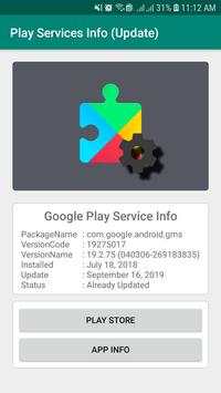 Play Services Info (Update) 1 تصوير الشاشة