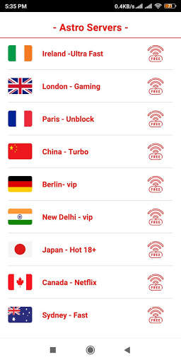 AstroVPN-Best Free Unlimited VPN Secure WiFi Proxy screenshot 8