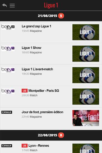 Programme TV Foot 3 تصوير الشاشة