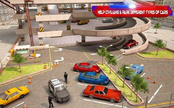 Multistory Police Car Parking Crime Escape Control screenshot 4