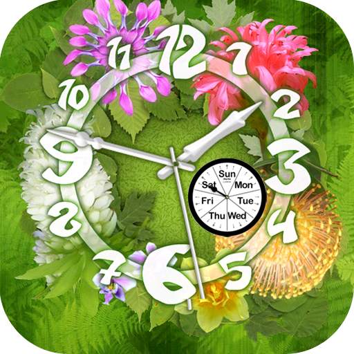 Flowers Analog Clock Live Wallpaper 1.0.3