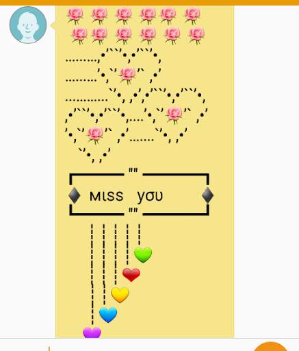 ASCII HEARTS:Send ASCII Hearts styles for free screenshot 7