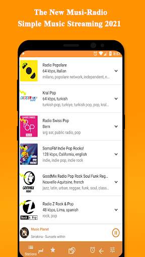 New Musi-Radio Simple Music Streaming 2021 screenshot 1