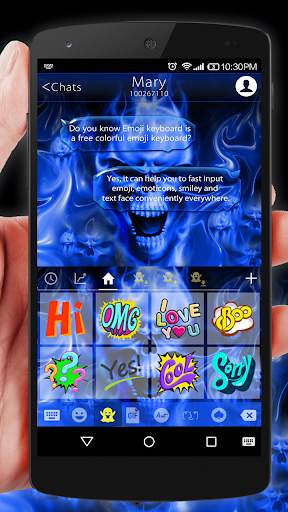 Flaming Skull Emoji Keyboard screenshot 3