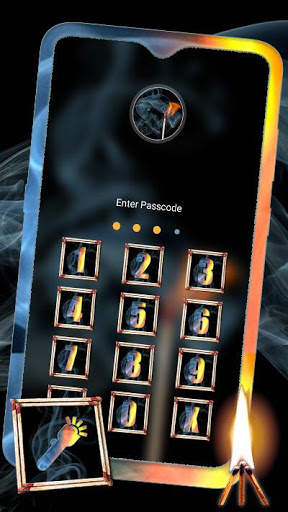 Smoky Matchstick Flame Launcher Theme screenshot 5