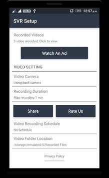 SVR, Background Video Recording screenshot 1
