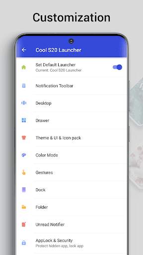 Cool S20 Launcher Galaxy OneUI screenshot 7