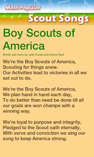 Songs for Boy Scouts screenshot 2