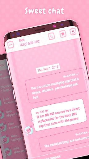 Pink messenger theme screenshot 2
