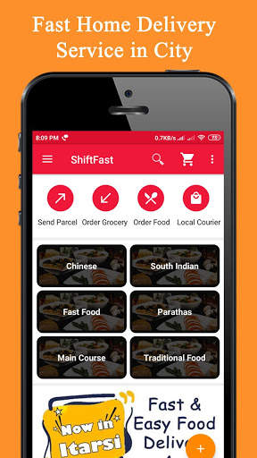 Shift Fast - Food Delivery App & Local Courier screenshot 1