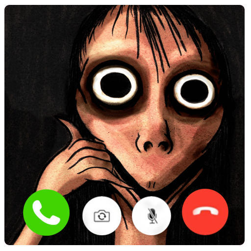 Creepy momo fake video call icon