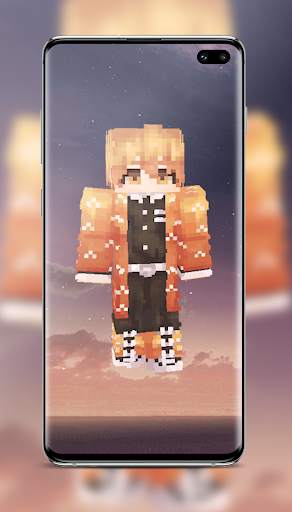 Demon Slayer Minecraft Skin screenshot 2