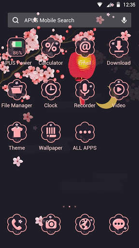 Night Flower APUS Launcher theme 2 تصوير الشاشة