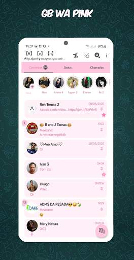 GB WA Theme Pink Aero App 2023 screenshot 5