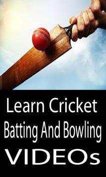 Learn Cricket Batting And Bowling  Videos screenshot 1