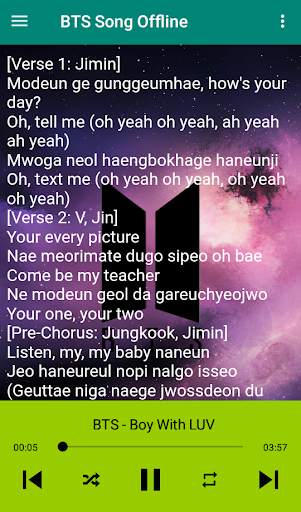 BTS Song plus Lyrics -  Offline screenshot 4