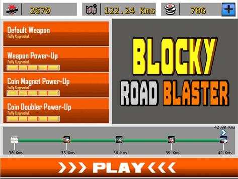 Blocky Road Blaster - Gun Race screenshot 14