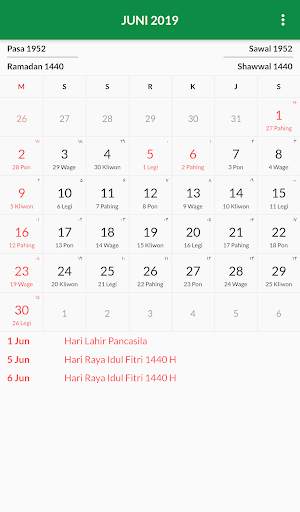 Kalender Indonesia screenshot 2