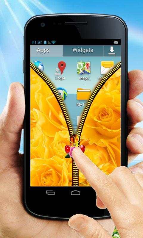 Rose Zipper Lock Screen screenshot 14
