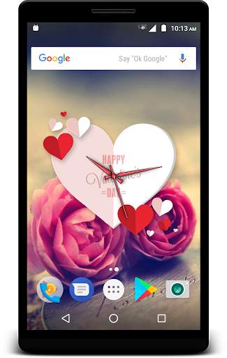 Valentine's day Clock Live Wallpaper screenshot 5