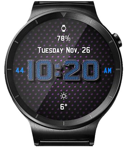 Chrome Leather HD Watch Face Widget Live Wallpaper screenshot 14