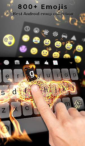 Cheetah Fire Animated Keyboard   Live Wallpaper screenshot 2