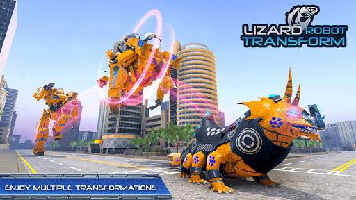 Lizard Robot Car Transform: Dragon Robot Games screenshot 5