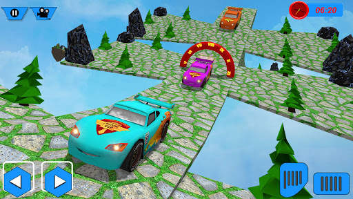 Uphill Racing Legend: Superhero Lightning Car screenshot 3