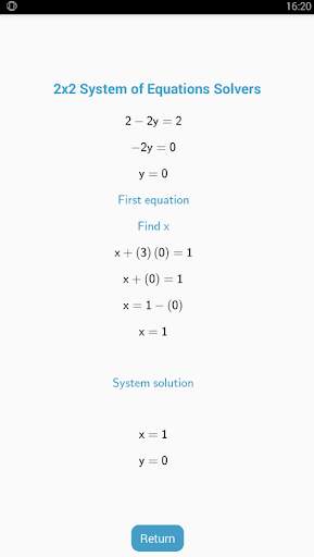 2x2 System of Equation Solvers скриншот 4
