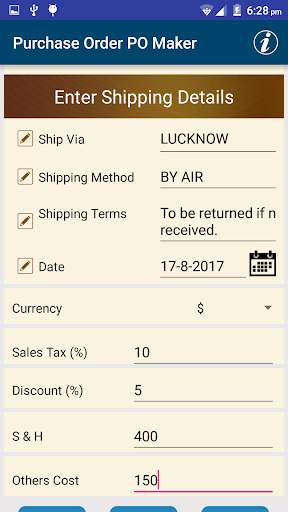 Invoice & Purchase Order Maker screenshot 5